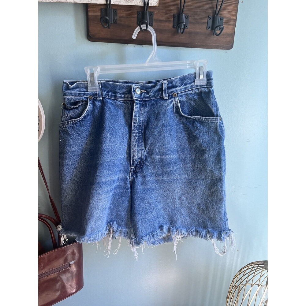 Vintage Chic Shorts Womens Size 28 Blue Denim Boho Outdoors Made In USA